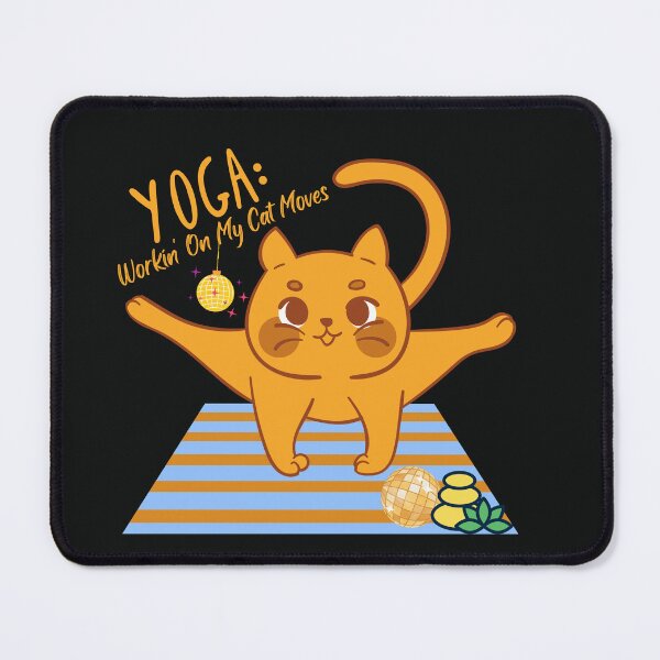 Item preview, Disco Cat Workin' On My Cat Moves Yoga Pose for the cat lovers and yoga lovers you know designed and sold by tranquilbeach.