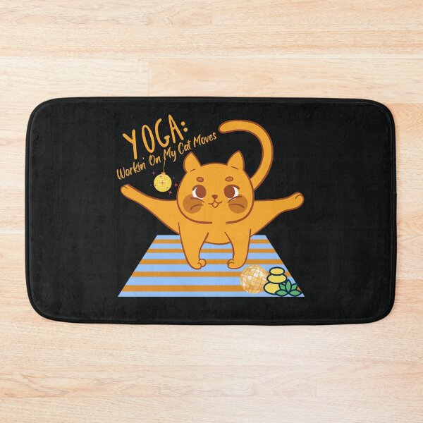 Item preview, Disco Cat Workin' On My Cat Moves Yoga Pose for the cat lovers and yoga lovers you know designed and sold by tranquilbeach.