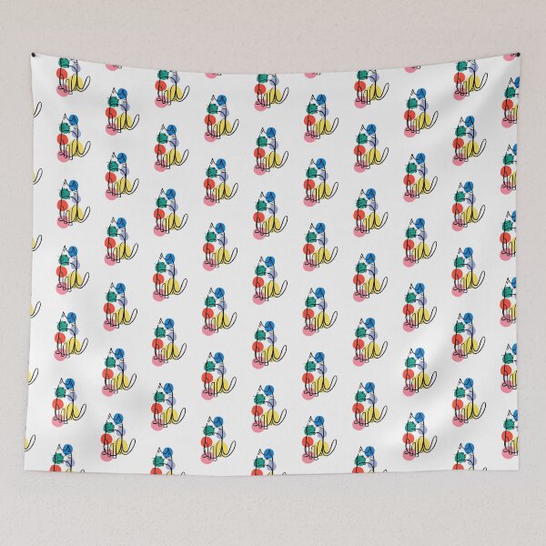 Item preview, Abstract cat  designed and sold by JessCarrsArt.