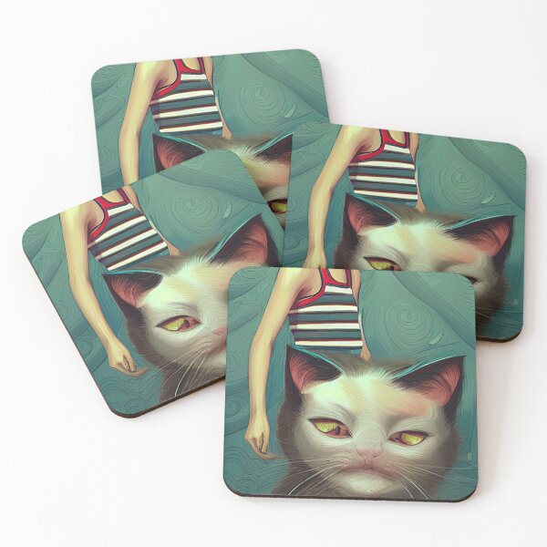 Item preview, Girl and Her Angry Cat designed and sold by PlacidHinds.