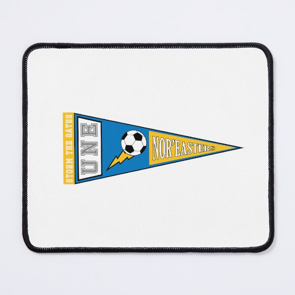 Item preview, UNE Soccer Pennant (Yellow & Blue) designed and sold by baileyboo2000.