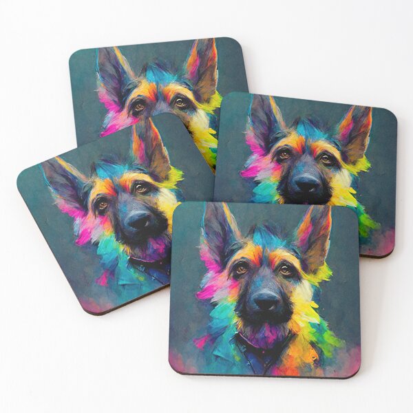 Item preview, Colorful German Shepherd Dog designed and sold by shokA Design.
