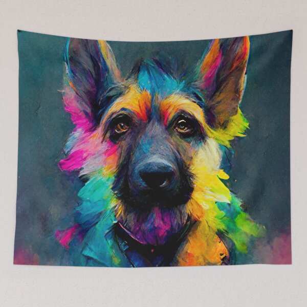 Item preview, Colorful German Shepherd Dog designed and sold by shokA Design.
