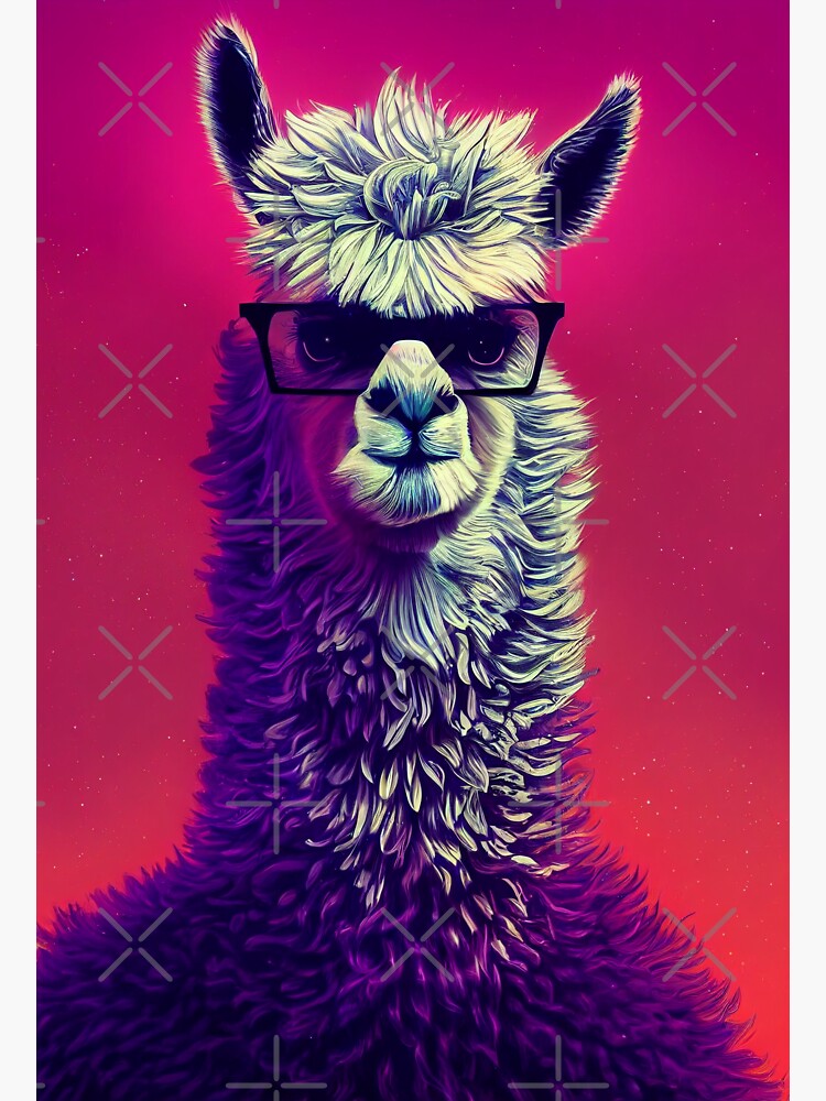 &ldquo;Alpaca With Glasses&rdquo; Sticker for Sale by A-Skyman | Redbubble