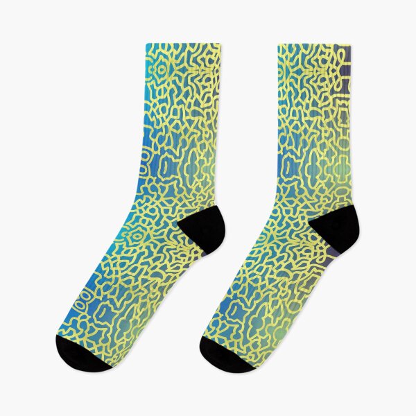 Item preview, Iguana Lines Gold Lines on Blue Lights Fade Repeat 5748 designed and sold by Art in My Loft.