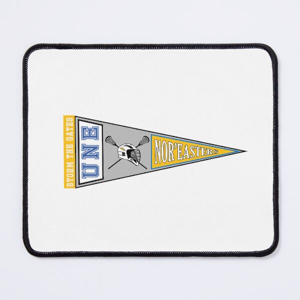Item preview, UNE Lacrosse Pennant (Yellow & Grey) designed and sold by baileyboo2000.