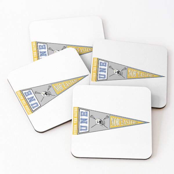 Item preview, UNE Lacrosse Pennant (Yellow & Grey) designed and sold by baileyboo2000.