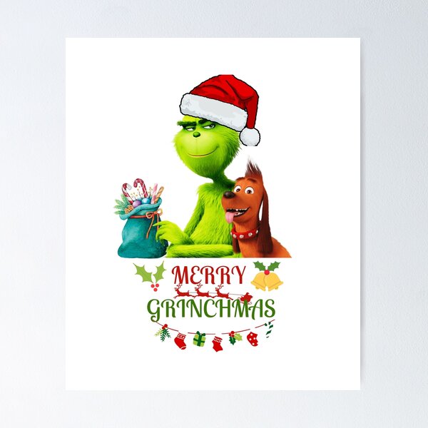 Merry Grinchmas Watercolor Print The Grinch Christmas -  Portugal