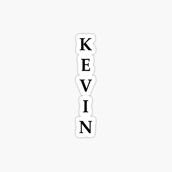 kevin-name-vertical-design-sticker-for-sale-by-gmstockstudio-redbubble