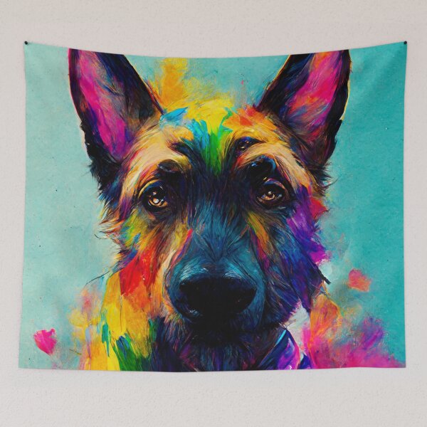 Item preview, Colorful German Shepherd Dog designed and sold by shokA Design.