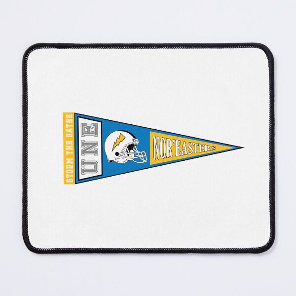 Item preview, UNE Football Pennant (Yellow & Blue) designed and sold by baileyboo2000.