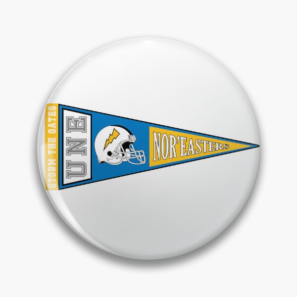 Item preview, UNE Football Pennant (Yellow & Blue) designed and sold by baileyboo2000.