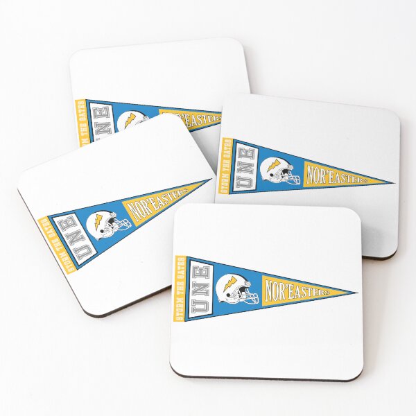 Item preview, UNE Football Pennant (Yellow & Blue) designed and sold by baileyboo2000.