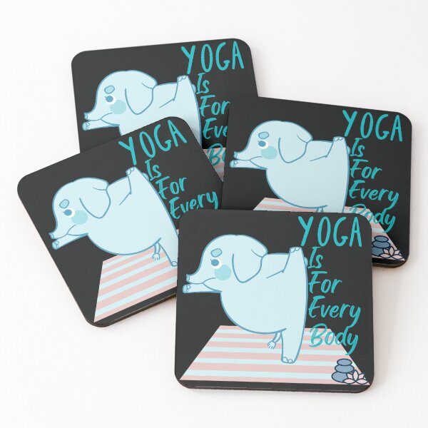 Item preview, Aqua Elephant Yoga Pose for Every Body and animals lovers and yoga lovers you know designed and sold by tranquilbeach.