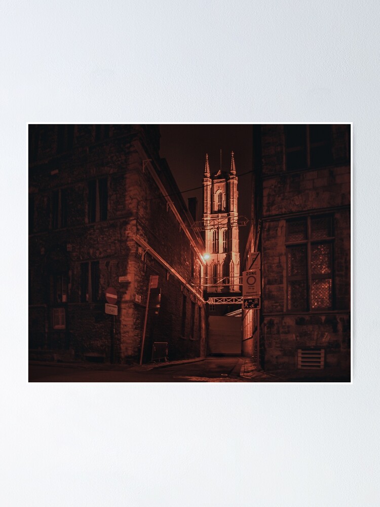 "Dark street in Ghent" Poster for Sale by GKNSB Redbubble