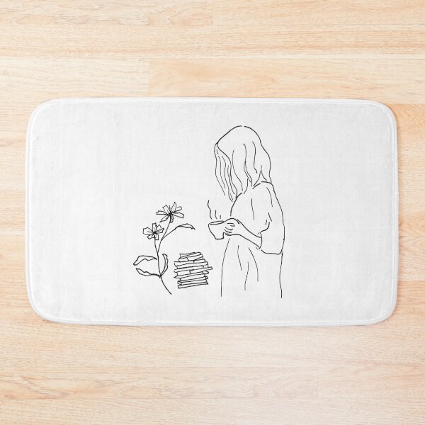 Item preview, Hand painted girl with cup and books designed and sold by creative-duo.