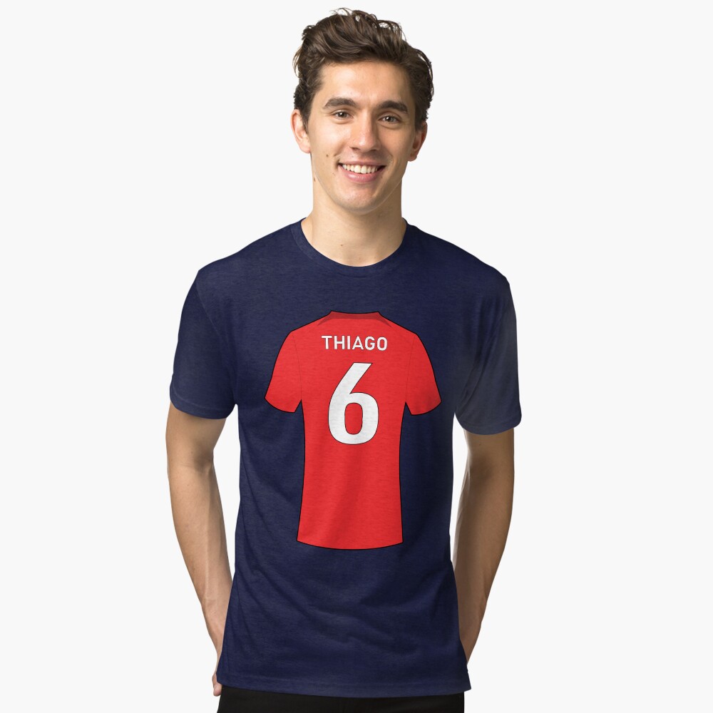 Thiago football jersey with number 6