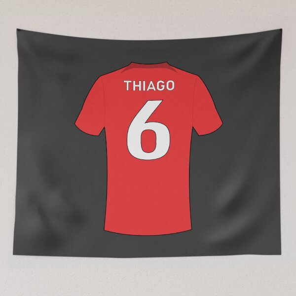 Item preview, Thiago football jersey with number 6 designed and sold by Justtrendytees.