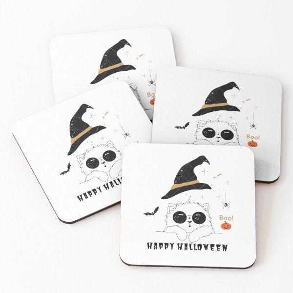 Item preview, happy halloween cats space cat boo  designed and sold by shopdyali.