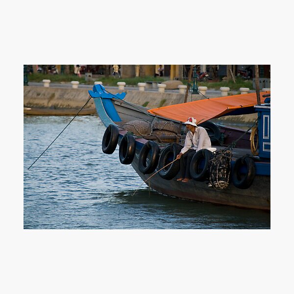 Fisherman in Hoi An, Viet Nam Photographic Print