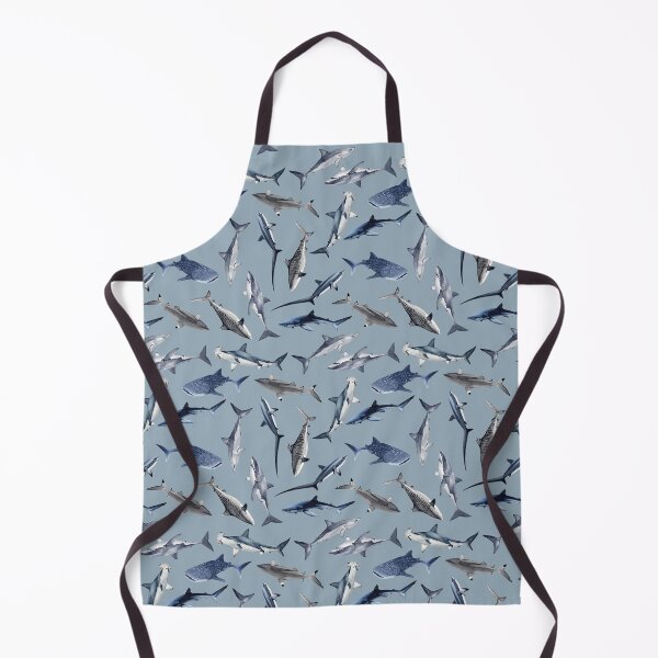 Item preview, SHARKS PATTERN (BLUE) designed and sold by BEATRIZ ABAITUA.