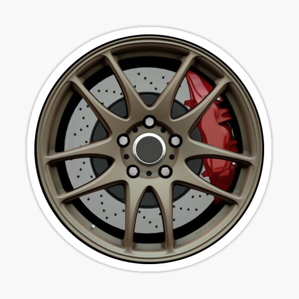 "Bronze JDM Wheel Design" Sticker for Sale by ApexFibers Redbubble