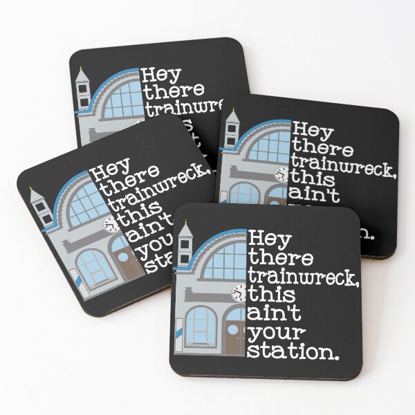 Item preview, Funny Train Lover "Hey There Trainwreck, This Ain't Your Station" Design designed and sold by jamie Omahen.
