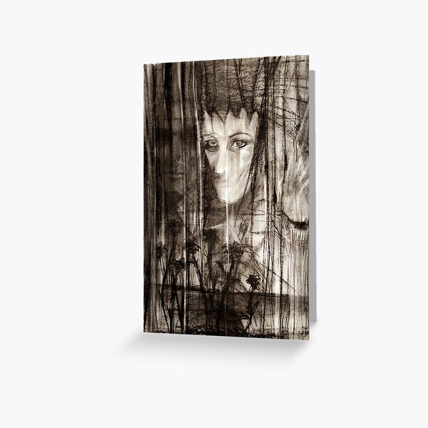 portrait of Lydia and friend Greeting Card