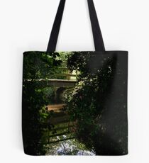 Reflections of a footbridge Tote Bag