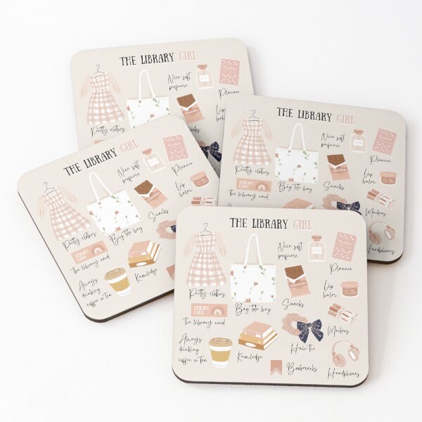 Item preview, The library girl - Light background designed and sold by Athenasgirl.