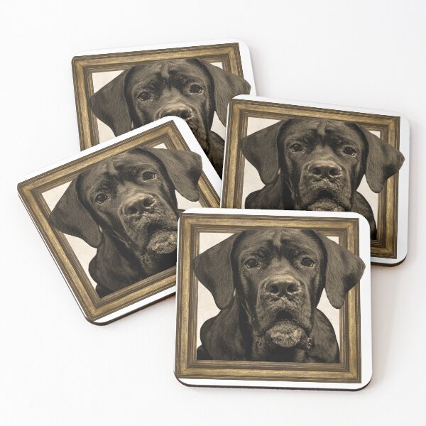 Item preview, cane corso puppy in vintage frame  designed and sold by Pride-Casuals.