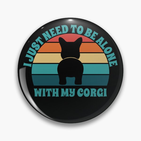 Item preview,  I Just Need To Be Alone With My Corgi Retro Sunset designed and sold by PeachesMommy.