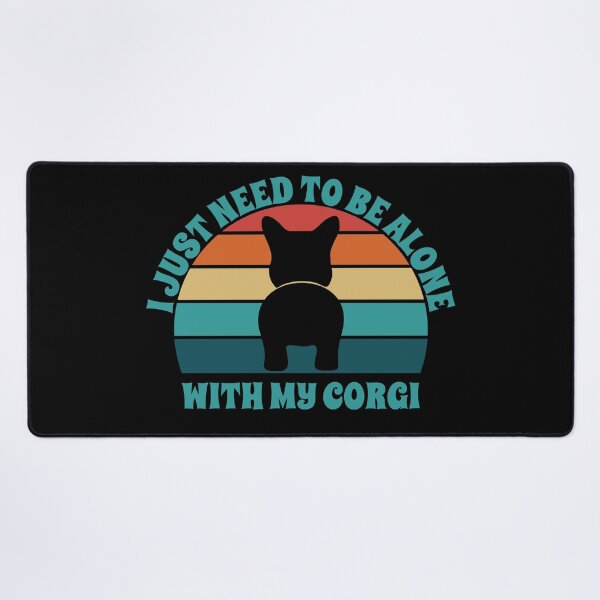 Item preview,  I Just Need To Be Alone With My Corgi Retro Sunset designed and sold by PeachesMommy.