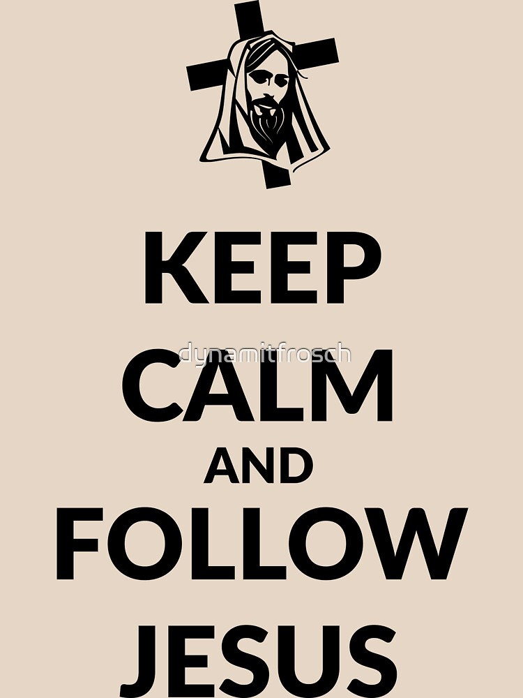 Thumbnail 7 von 7, Essential T-Shirt, Keep calm and follow Jesus designt und verkauft von dynamitfrosch.