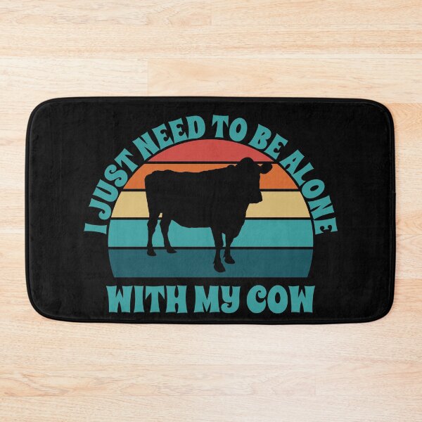 Item preview, I Just Need To Be Alone With My Cow Retro Sunset designed and sold by PeachesMommy.