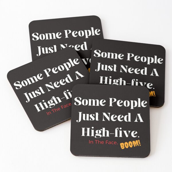 Item preview, funny T-shirt wiht quote saying Some People Just Need A Highfive In The Face. designed and sold by doodelsart.