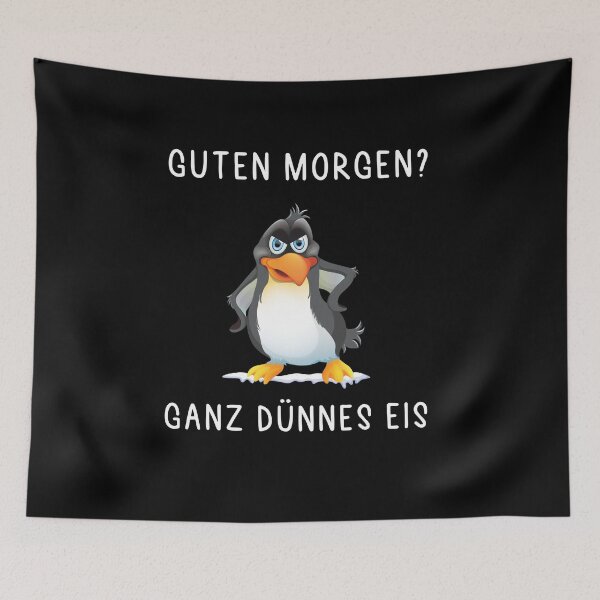 Item preview, Guten Morgen? Ganz Dünnes Eis - Lustiger Spruch Pinguin designed and sold by Lenny Stahl.