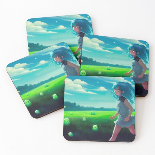 Item preview, Girl Running Through a Slime Field designed and sold by TheFoxyWolfShop.