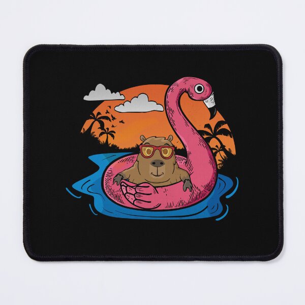 Item preview, Capybara Swimming Pool Gifts Men Flamingo Capybara designed and sold by DSWShirts.