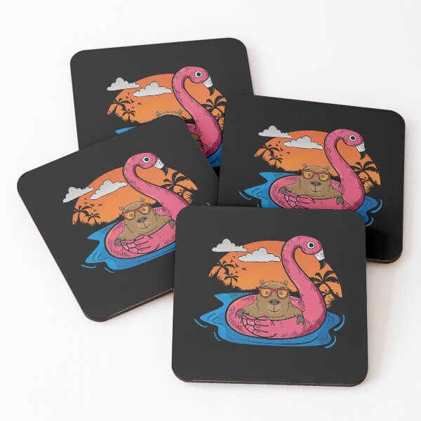 Item preview, Capybara Swimming Pool Gifts Men Flamingo Capybara designed and sold by DSWShirts.
