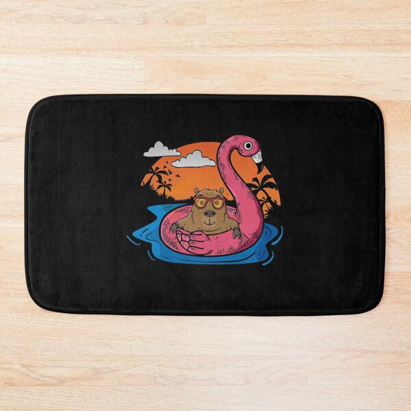 Item preview, Capybara Swimming Pool Gifts Men Flamingo Capybara designed and sold by DSWShirts.