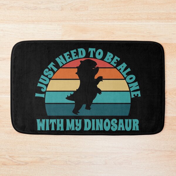 Item preview, I Just Need To Be Alone With My Dinosaur Retro Sunset designed and sold by PeachesMommy.