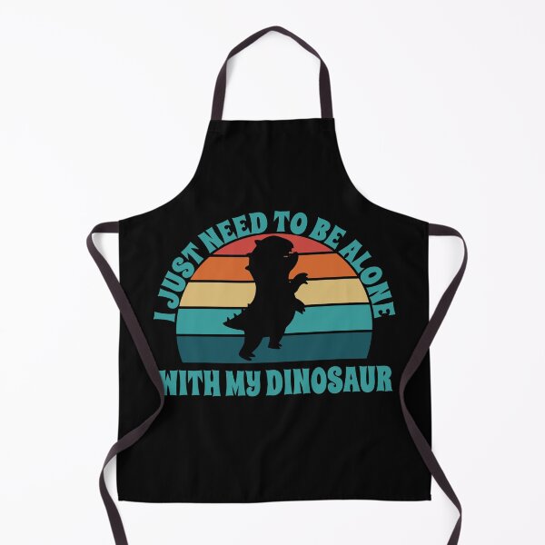 Item preview, I Just Need To Be Alone With My Dinosaur Retro Sunset designed and sold by PeachesMommy.