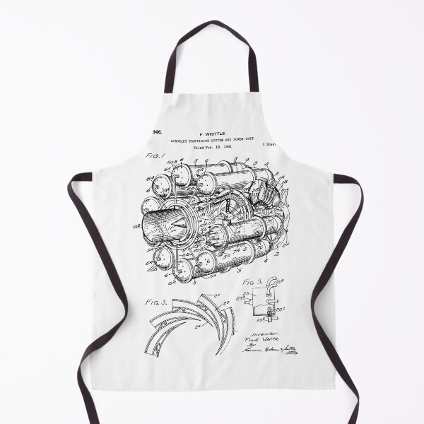 Item preview, Airplane Jet Engine Patent - Airline Engine Art - Black And White designed and sold by patentpress.