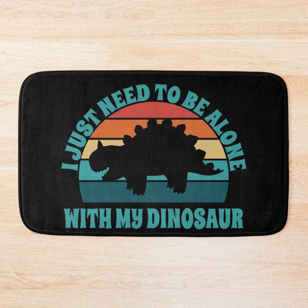 Item preview, I Just Need To Be Alone With My Dinosaur Retro Sunset designed and sold by PeachesMommy.