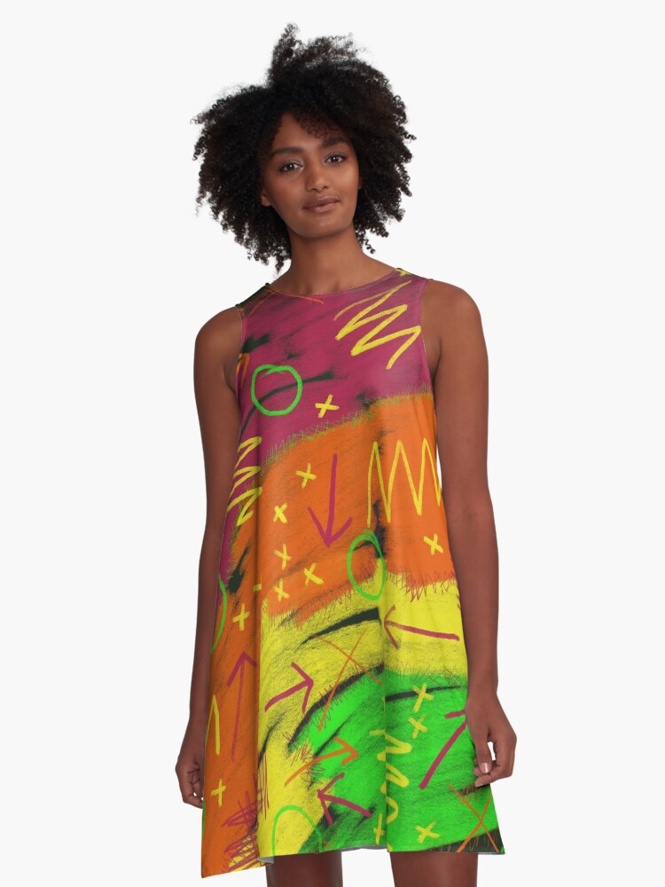Thumbnail 1 of 4, A-Line Dress, 80s infused designed and sold by LilyBurgess.