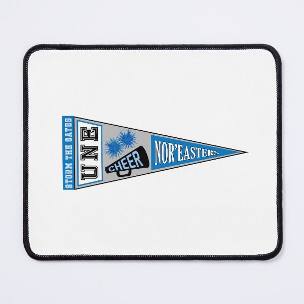 Item preview, UNE Cheer Team Pennant (Grey & Blue) designed and sold by baileyboo2000.