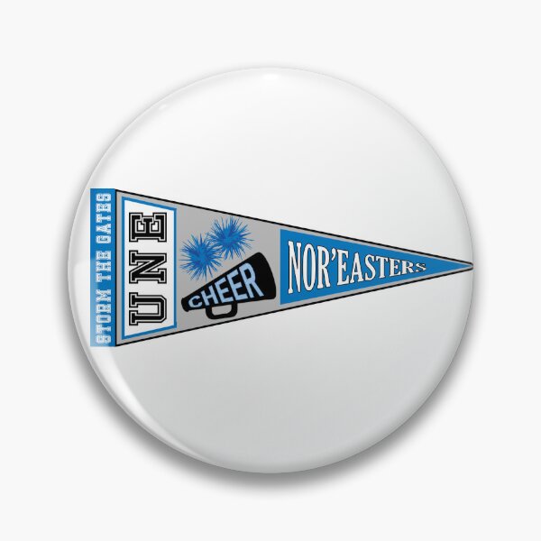 Item preview, UNE Cheer Team Pennant (Grey & Blue) designed and sold by baileyboo2000.