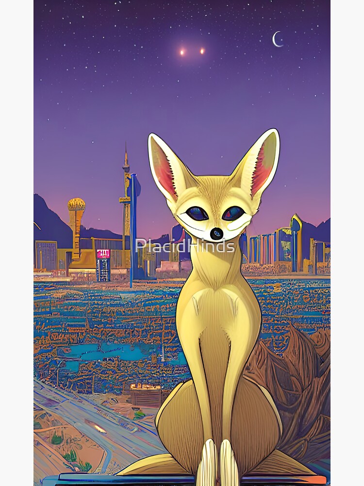 Fennec Fox On An Alien Planet Sticker For Sale By Placidhinds Redbubble