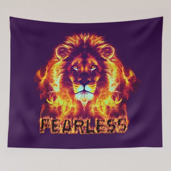 Item preview, Fearless Flaming Lion Design designed and sold by ThePurpleMelon.